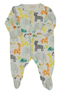 Bílo-barevný overal se zvířaty Next