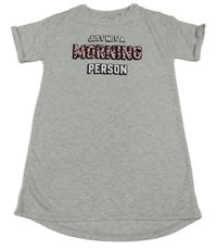 Šedá noční košile s nápisem Next