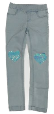 Světlemodré džegíny s flitry C&A