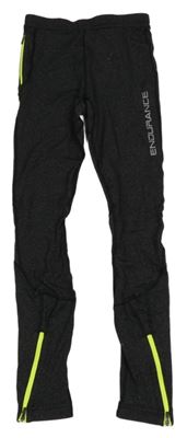 Antracitové melírované športové legíny