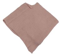 Ružovo-strieborné svetrové pončo s mašlou