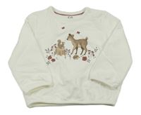 Biela mikina so srnou C&A