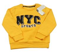 Nové - Pomerančová mikina s nápisom Primark