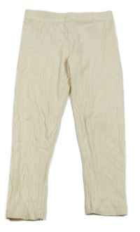 Smotanové rebrované legíny H&M