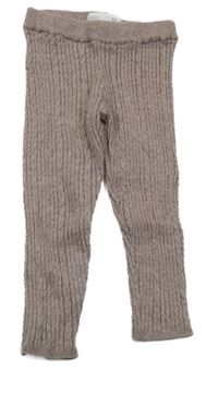 Pudrově fialové žebrované kamaše Zara