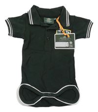Nové - Tmavozelené body s nášivkou a límečkem 