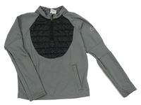 Šedo-černá funkční sportovní mikina Nike 