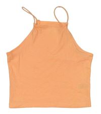 Neónově oranžový crop top E-Vie