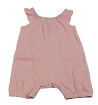 Světlerůžový žebrovaný letní overal Matalan 