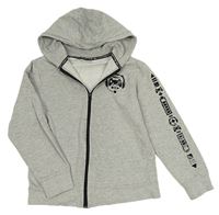Sivá prepínaci mikina s joystickem a kapucňou zn. Bonprix
