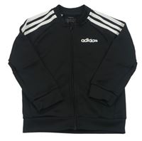 Černá propínací sportovní mikina s logem Adidas