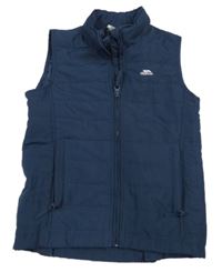 Tmavomodrá funkčná šušťáková prešívaná zateplená vesta s logom zn. Trespass