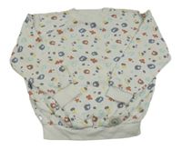 Biela oversize mikina so vzorom Primark