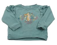 Zelená mikina Peter Rabbit s volánikmi Tu