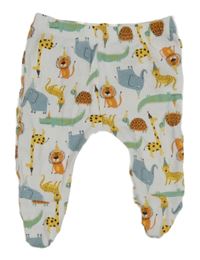 Bílé polodupky so zvieratkami Rock a Bye Baby