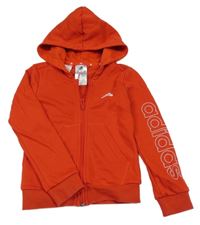 Červená prepínaci mikina s logom a kapucňou Adidas