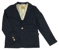 Tmavomodré plátenné sako Scotch Shrunk