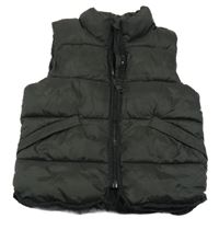 Černá šusťáková prošívaná zateplená vesta H&M