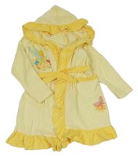 Žltý froté župan so Zvonilkou a opaskom Disney