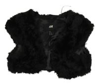 Černá kožešinová podšitá vesta H&M
