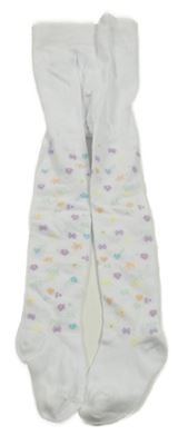 Bílé punčocháče s kytičkami St. Bernard