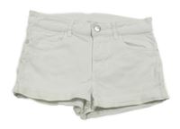 Biele rifľové kraťasy H&M