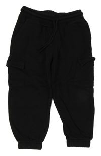 Černé cargo cuff tepláky H&M