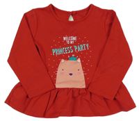 Červená tunika s kočkou 