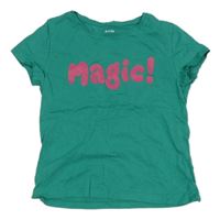 Zelené tričko s nápisom Kiabi