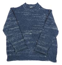 Tmavomodrý melírovaný sveter so stojačikom John Lewis