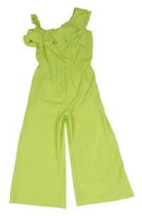 Limetkové culottes overal s volánky Primark