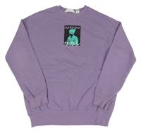 Lila mikina s potiskem H&M