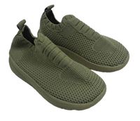 Khaki lehké textilní nazouváky ZARA vel. 23