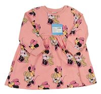 Růžové teplákové šaty s Minnie Disney