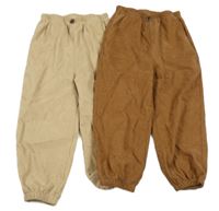 2x - Cuff manšestráky - Béžové, hnědé SHEIN