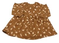 Hnědé vzorované teplákové šaty Next