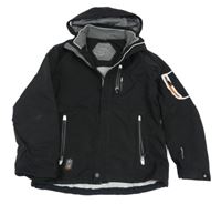 Černá šusťáková jarní bunda s odepínací kapucí Killtec