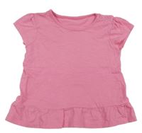 Ružové melírované tričko Tu