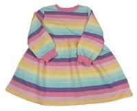 Farebné pruhované teplákové šaty F&F