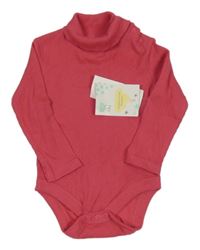 Nové - tmavoružové rebrované body s rolákom F&F