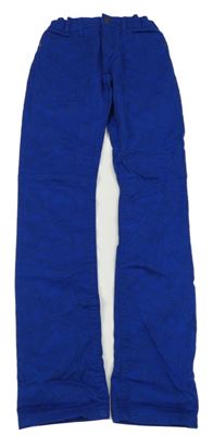 Safírovo-čierne vzorované skinny fit rifle BLUE RIDGE