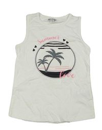 Biely top s palmami