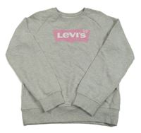 Šedá melírovaná mikina s logem Levi´s