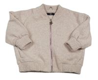 Ružová melírovaná podšitá bunda