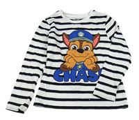 Bílo-černé pruhované triko s Chasem C&A