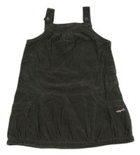 Antracitové manšestrové podšité laclové šaty Esprit