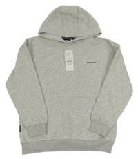 Nové - Sivá melírovaná prešívaná mikina s kapucňou Bekkin