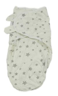 Smetanová bavlněná rychlozavinovačka s hvězdami