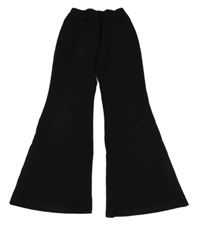 Čierne teplákové flare nohavice Shein