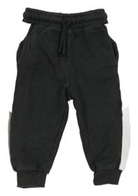 Antracitovo-bílo-šedé tepláky Next